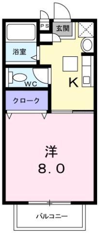 エクセレント ルーチェ(1K/1階)の間取り写真
