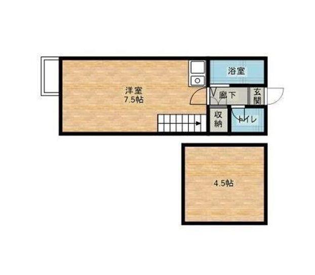 アメニティ葉山(ワンルーム/2階)の間取り写真