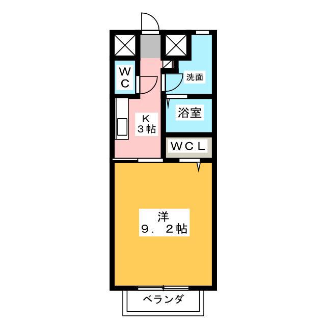 エクセレントハイツ B(1K/1階)の間取り写真