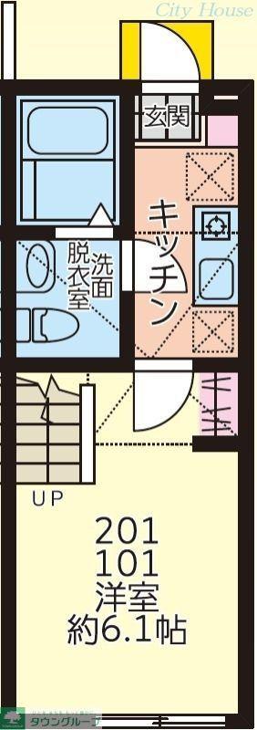 セルフィ(1K/2階)の間取り写真