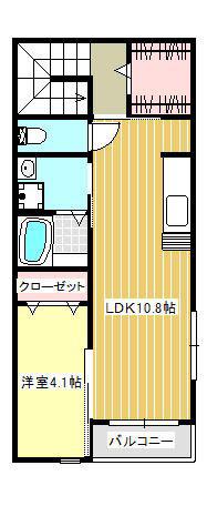 グラッセ田子(1SLDK/2階)の間取り写真