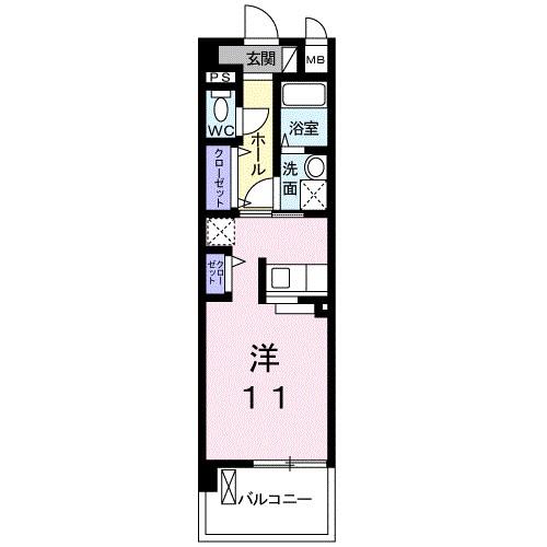グランセピア(1K/3階)の間取り写真