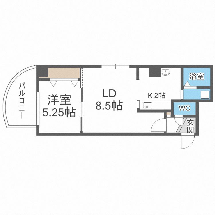 パークヒルズU・D・A(1LDK/4階)の間取り写真