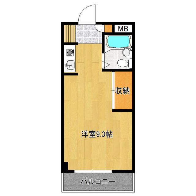 フレスコ(ワンルーム/2階)の間取り写真