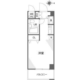 第62クリスタルマンション(ワンルーム/6階)の間取り写真