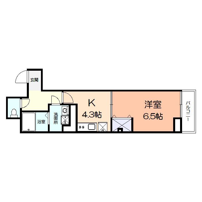 AMENITY新杉田(1K/2階)の間取り写真