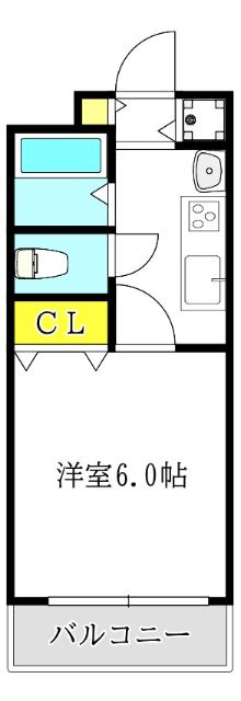 Mプラザ城東六番館(1K/4階)の間取り写真