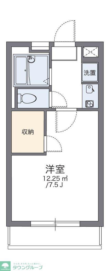 レオパレスTACHIBANA(1K/2階)の間取り写真