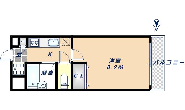 ビューティーセゾンK(1K/5階)の間取り写真