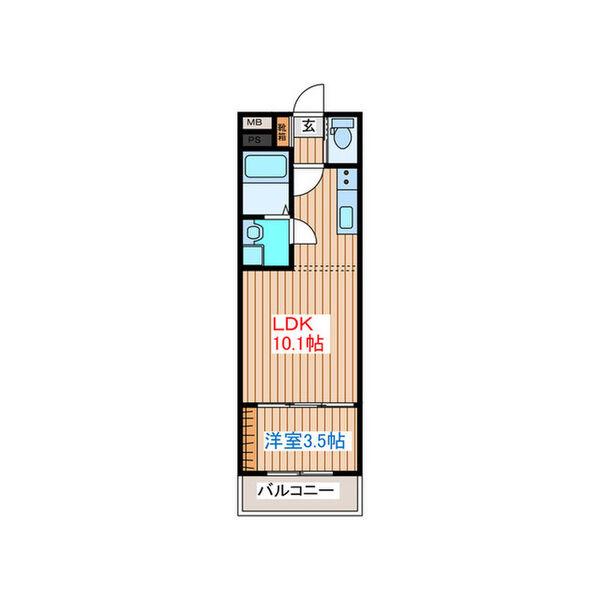 GRAND SOLEIL手倉田(1LDK/2階)の間取り写真