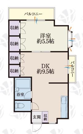 BCASA行田IIRE-BORN(1LDK/2階)の間取り写真