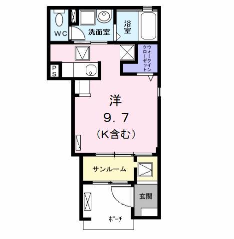 ネオ グレイス(ワンルーム/1階)の間取り写真