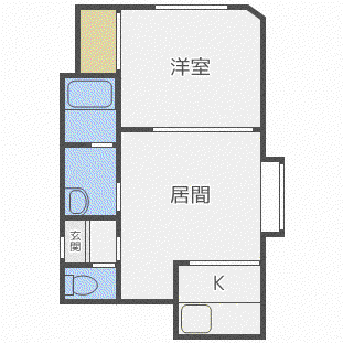 プレミエール発寒(1LDK/2階)の間取り写真