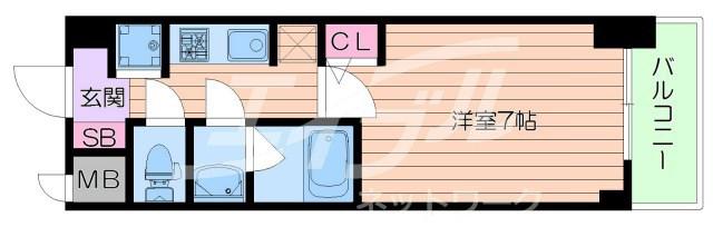 S-RESIDENCE 都島(1K/7階)の間取り写真
