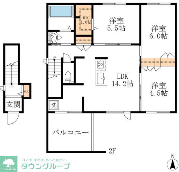 MAISON DE SOLEIL(3LDK/2階)の間取り写真