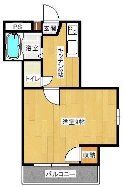 コスタ清武(1K/5階)の間取り写真
