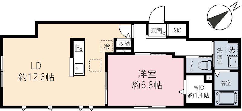 CONFORTI(1LDK/1階)の間取り写真