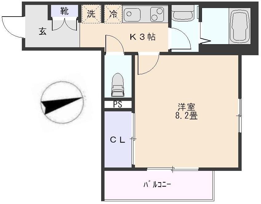 マストライフ豊島園(1K/3階)の間取り写真