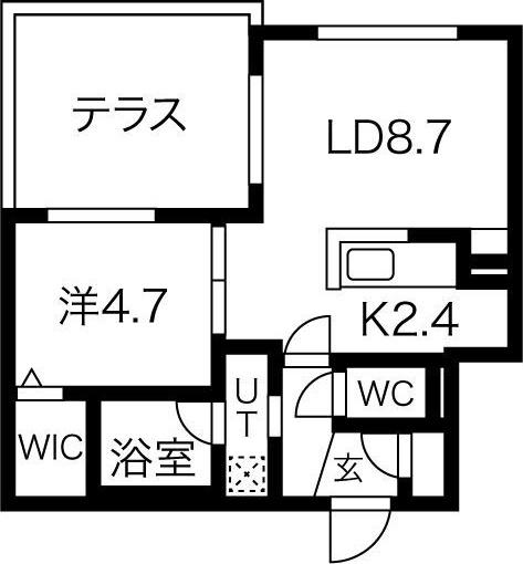 PREMIER RESIDENCE CENTRAL(1LDK/1階)の間取り写真