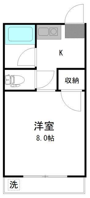 第一コーポ川島(1K/2階)の間取り写真