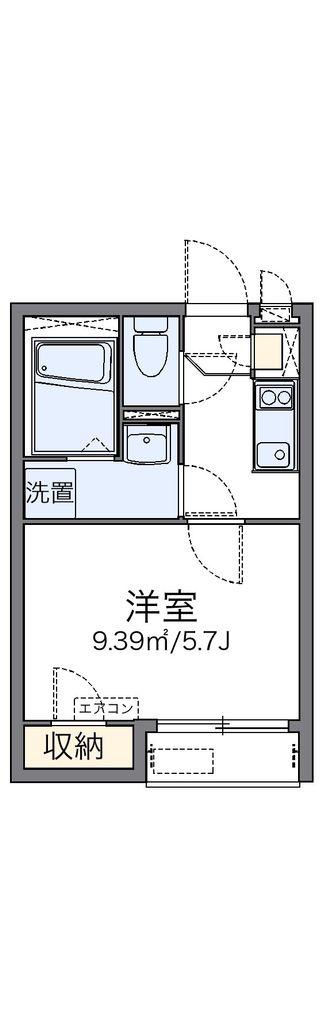 レオネクストプランドール多摩川(1K/1階)の間取り写真