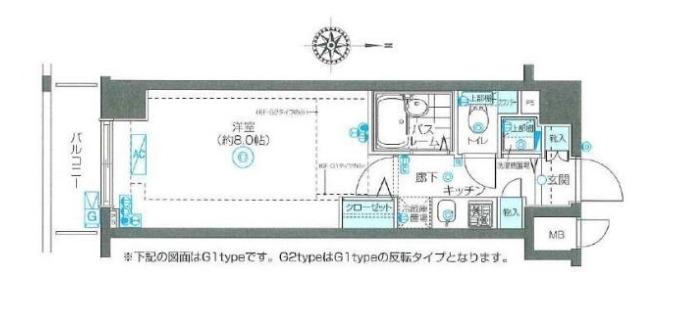 フェニックス本郷東前(1K/3階)の間取り写真
