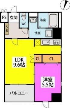 J-PLACE東町(1LDK/2階)の間取り写真