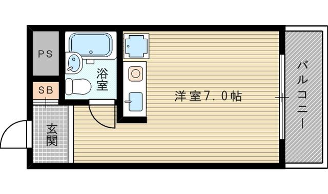 レバンガAP新大阪イースト(ワンルーム/4階)の間取り写真