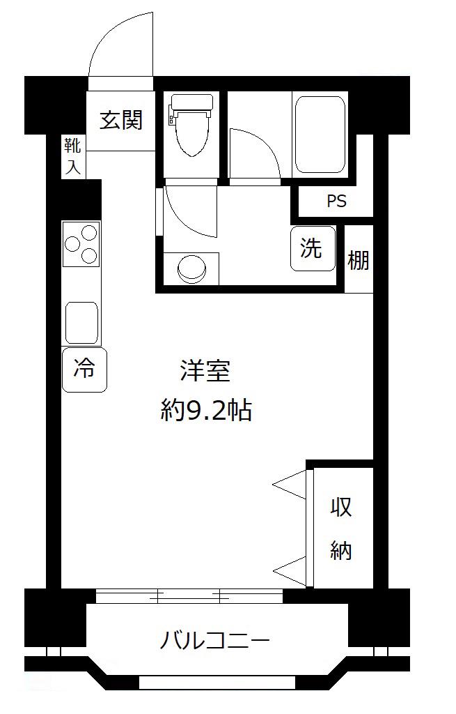 高円寺ダイヤモンドマンション(ワンルーム/4階)の間取り写真