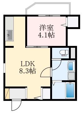 FSTYLE 堺・堀上町1号館(1LDK/2階)の間取り写真