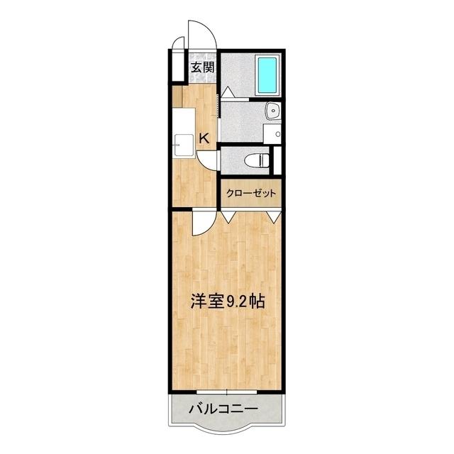 エムロード21 C棟(1K/3階)の間取り写真