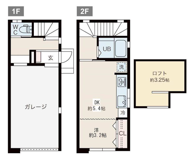 GARAGE KUNIMI BASE(1DK/1階)の間取り写真