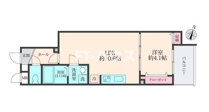 ミリアビタ習志野駅前(1LDK/3階)の間取り写真