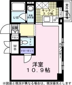 KDXレジデンス東桜I(ワンルーム/3階)の間取り写真