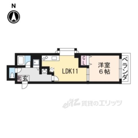 サンモリタ(1LDK/2階)の間取り写真