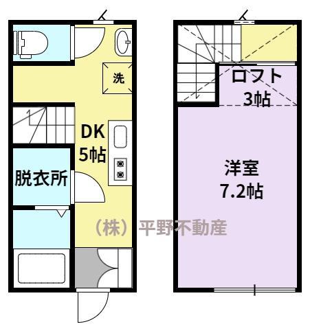 ジラソーレK A棟(1SDK/1階)の間取り写真