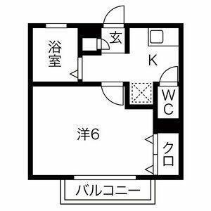 ハロルドファーブ(1K/2階)の間取り写真