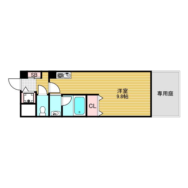 メゾンリュート2番館(ワンルーム/1階)の間取り写真