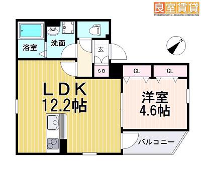 NAGOYA THE FOREST(1LDK/3階)の間取り写真