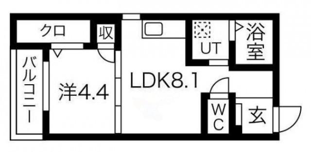 F MAISON COAST2(1LDK/2階)の間取り写真