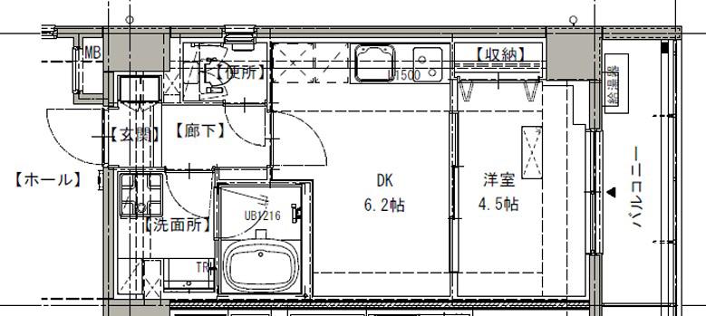 TM7316ビル(1LDK/3階)の間取り写真