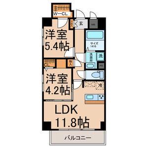 BRILLIA COURT TAIKO-DORI(2LDK/7階)の間取り写真