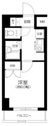 エクセリア荻窪(1K/1階)の間取り写真