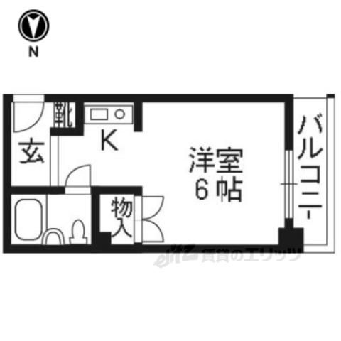 ハイツ加藤(1K/2階)の間取り写真