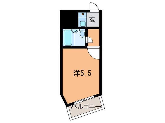 ライオンズマンション神戸元町第2(ワンルーム/12階)の間取り写真