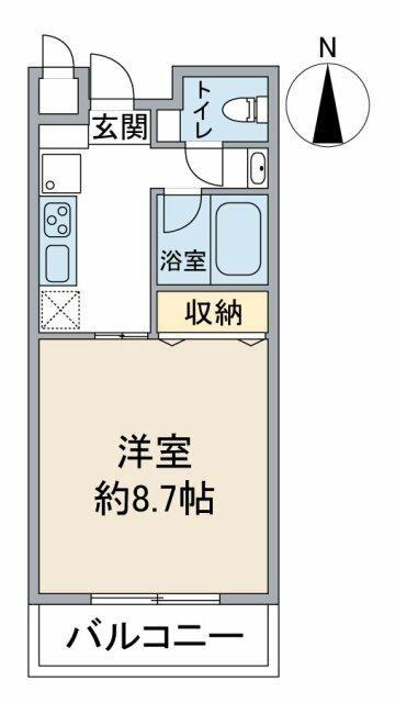 グリーンフォレスト(1K/3階)の間取り写真