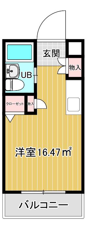 メゾン ド イマージュ(ワンルーム/3階)の間取り写真