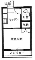 KSハイツ(1K/3階)の間取り写真