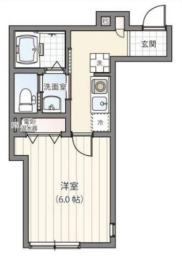 レピュア大森山王(1K/1階)の間取り写真
