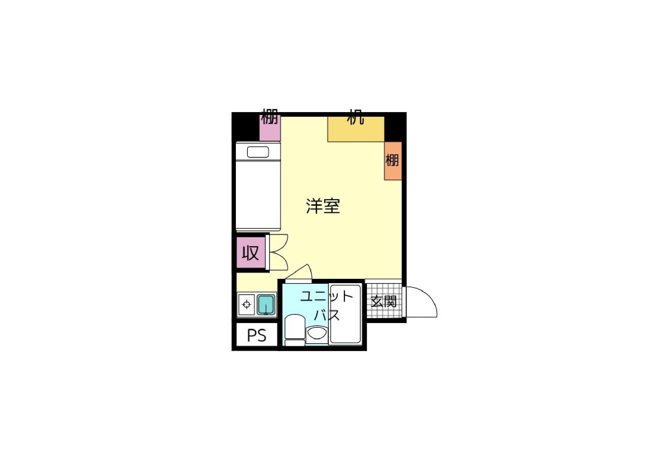 マンションアモリーノ(ワンルーム/3階)の間取り写真